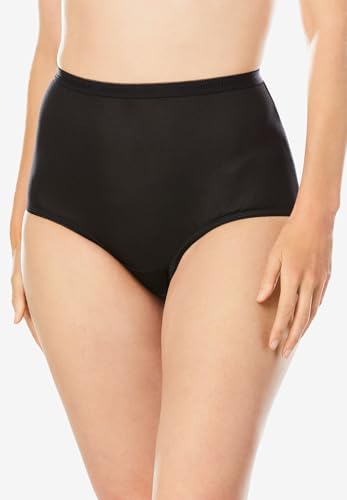 Comfort Choice Plus Size Full Coverage Nylon Brief 5-Pack3