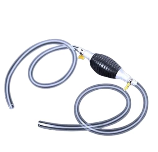 fuel transfer pump kit | high flow manual siphon pump | portable hand pump for petrol, diesel, oil, water | car fuel transfer pump for easy liquid transfer