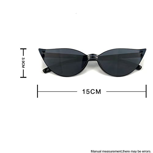 Cat Eye Lens Sunglasses Woman Transparent Plastic Glasses Style Sun Glasses Female Clear Candy Color Lady2