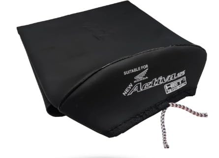 Image of Premium Water Resistant Seat Cover for Activa 125 Durable Black Stretchable Scooty Seat Protection Cover Design (Black - 8)