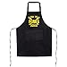 BHGT Delantal Cocina Negro Delantales Impermeables Ajustables con Bolsillo para Mujer Hombre Cocinero Chefs (parabla amarillo)