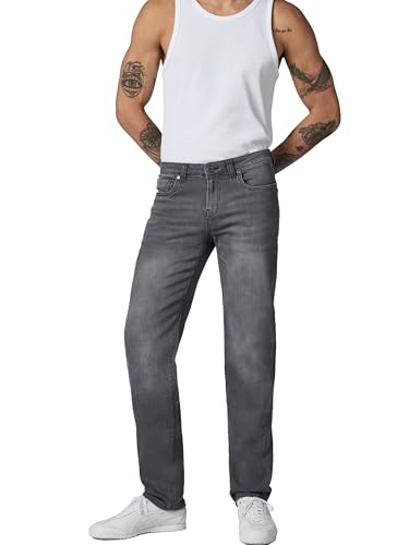 Jean fuselé élastique homme en coton bio et polyester recyclé à taille moyenne Cosmis