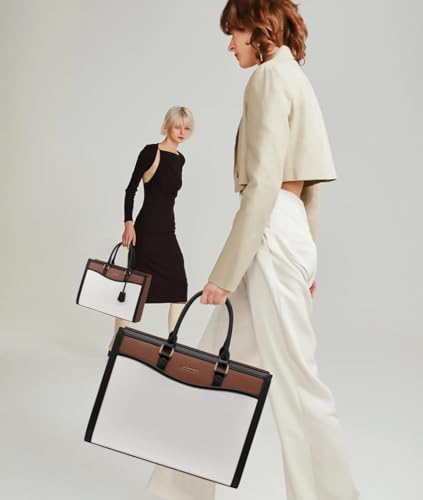 Image of LOVEVOOK Laptop Tote Bag for Women, Office Work Bag Briefcase fit for Laptop, Large Capacity Teacher Bag Handbag