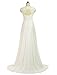 Erosebridal 2019 New Sleeveless Lace Chiffon Wedding Dress Bridal Gown Size 2 White