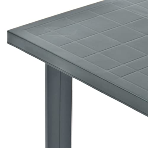 lyrlody Küchen-Esstisch, leicht zu reinigender tragbarer Gartentisch, wetterfest, mit Regenschirmloch für die Familie im… – Bild 7