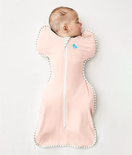 Image of Love To Dream Swaddle UP, Baby Sleep Sack, Twin Zipper For Easy Diaper Changes, Arms UP Position, Hip-Healthy, Lightweight & Breathable, Sleeping Bag, Moderates Ideal Temps 24-27C, 3-6M, Light Pink