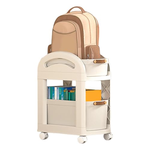 Chariot à roulettes,sous Bureau sur roulettes-Support de avec Rangement | Multifonctionnel 2 Niveaux pour TR Place