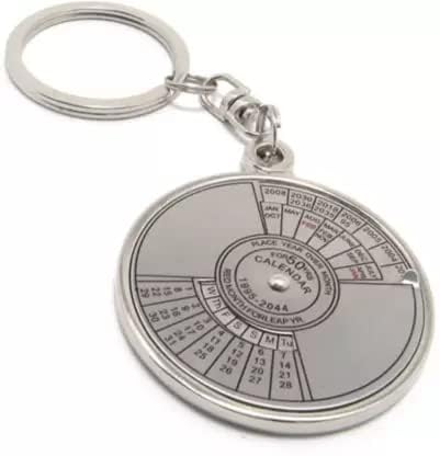 Generic50 Years Calendar Key Chain (Multicolor) || Metal Keychain || Keychain For Bike Car Bag, Multi-Coloured