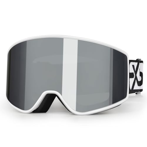 EXP VISION Ski/Snowboard Goggles, Over Glasses Snow Goggles Anti Fog for Men, Women, Youth