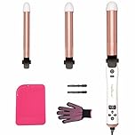 3 in 1 Auto Rotating Curling Iron - TOP4EVER Automatic Hair Curler with Interchangeable Wand (0.75", 1", 1.25"), Adjustable Temp, Instant Heat Hot Styling Tools for All Hair Types