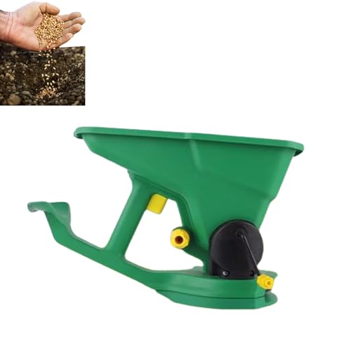 Pcmursal Grass Seed Spreader, Fertilizer Spreader, Handheld Power Spreader, 1.5L Hand Held Seed Spreader, Portable Fertilizer Spreader for Garden Lawn Small Farms