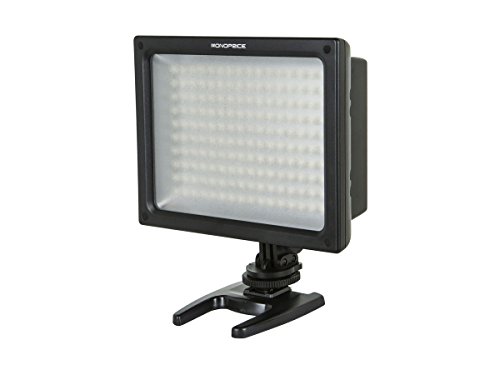 Monoprice 109879 LED luz focos portátiles 160S negro iluminación vídeos Youtube