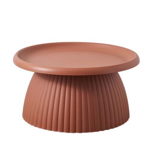 Generisch Moderna mesa redonda de café, mesa lateral de plástico, diseño nórdico, simple mini mesa para balcón o sala de estar, mesa pequeña de acento - decoración del hogar versátil y elegante