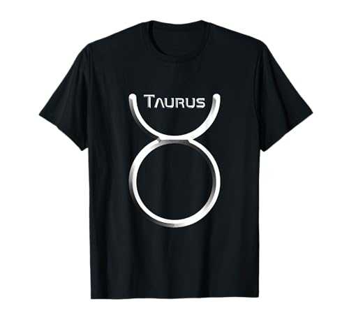Minimalist logo of the TAURUS zodiac sign. T-Shirt