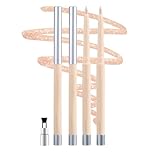 2PCS Nude Waterline Eyeliner Pencil Waterproof Smudge Proof, Creamy Gel Eye Brightener Pencil for Under Eye Makeup, Long Lasting Natural Look Eyeliner for Sensitive (2PCS-Nude)