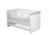geuther babybett fresh 3-fach Höhenverstellung ermöglicht lange Nutzungsdauer und rückenfreundliches Hinein- und Herausheben des Kindes.