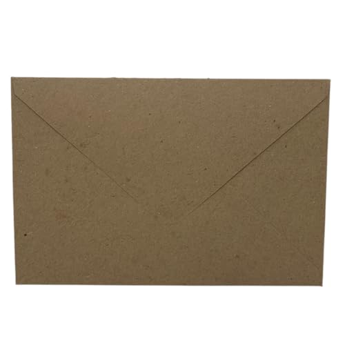 Envelope Kraft Pardo 10,5x15,5 Cm + Cartão Branco 50 Un