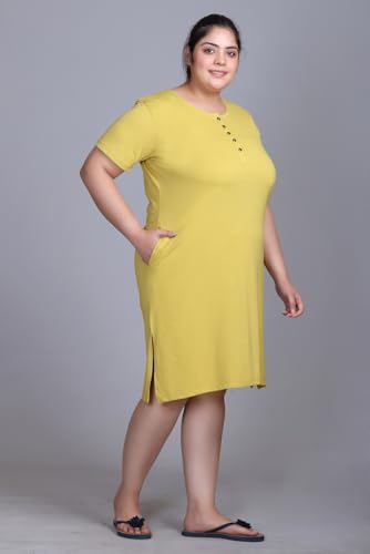 Image of In Love Women's Cotton Plus Size Nighty Chemise | Easy cotton chemise for nightwear and lounge comfort
