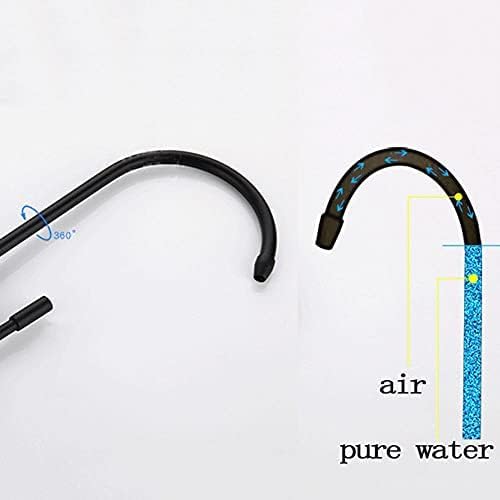 Grifo con Filtro de Agua Potable, Color Negro, con rotación de 360 Grados, por ósmosis inversa, para Fregadero de Cocina, filtración de Agua Potable