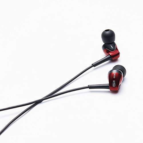 ラディウス radius HP-NX30 ハイレゾ対応イヤホン : NeEXTRAシリーズ FLW構造ドライバー搭載 ハイレゾ 有線 カナル型 イヤフォン HP-NX30R (レッド)