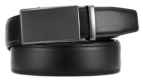 Image of CHAOREN Mens Belt - Mens Ratchet Belt Leather 1 3 /8 inch for Dress Pant - Micro Adjustable Belt Fit Everywhere