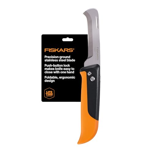 Fiskars Folding Knife for Produce Harvesting, Foldable Gardening Hand Tool