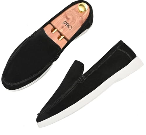 Image of Men Classic Suede Leather Loafers - Cushioned Comfort, Durable Sole & Everyday Luxury
