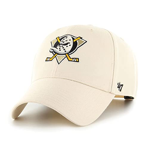 Casquette '47 NHL Anaheim Ducks beige style snapback ajustable pour homme et femme