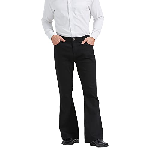 Wbestwind Men's Relaxed Stretch Vintage 60s 70s Bell Bottom Pants Fit 70s Disco Outfits Comfort Flared Retro Leg4