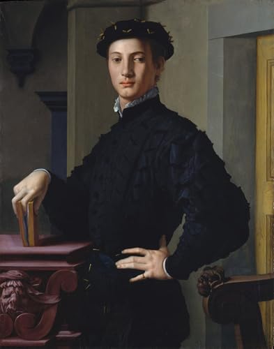 Portrait d'un jeune homme Bronzino : tableau sur toile classique 60x90cm pour chambre