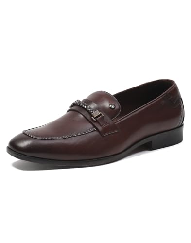 Image of Monte Carlo Mens Solid Slip on Genuine Leather Loafers (201817FW)