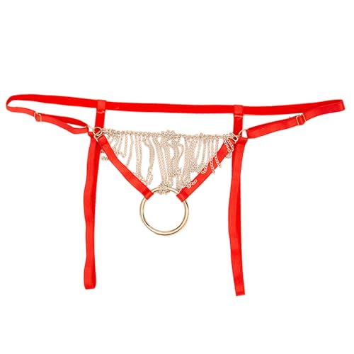 Sissy Panties Sissy Clothes For Men Sexy Steel Ring Thong G-String Bikini Underwear Sissy Pouch Gay Lingerie Briefs Red