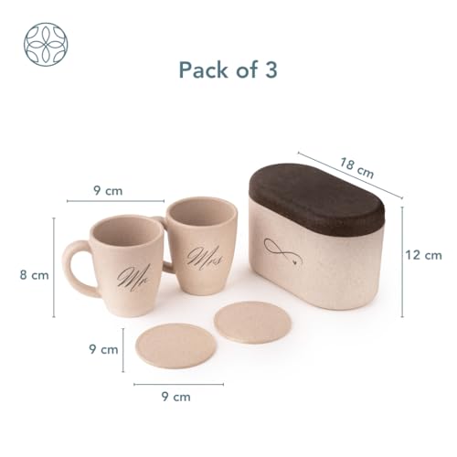 Image of Irida Naturals Ever After Couple's Mug & Coaster Marriage Gift Set
