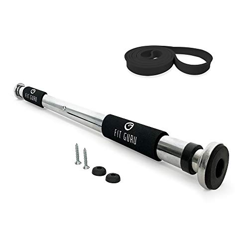 Doorway Pull-Up Bar with Resistance Band, Adjustable Steel Door Bar Great for Home