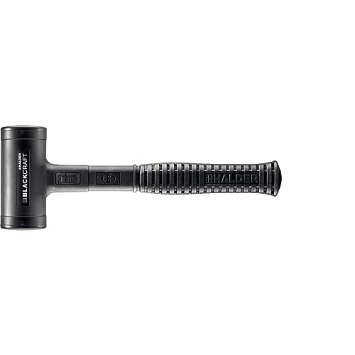 Halder BlackCraft Dead Blow Mallet, Non-Rebounding Mallet, Polyurethane Coated for Vibration Reduction, Break-Proof Steel Tube Handle, Anti-Slip Handle, 50mm, 1.9 lbs.
