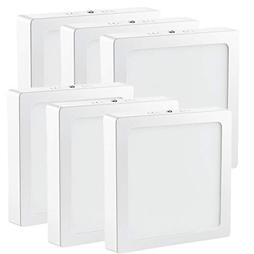 Preisvergleich Produktbild 24W LED Ultraslim Panel Einbaustrahler 3000K Warmweiß 1920lm Deckenleuchte Deckenlampe Spot Einbau Lampe für Badezimmer Schlafzimmer Küche Korridor 6 Stück [Energieklasse A+]