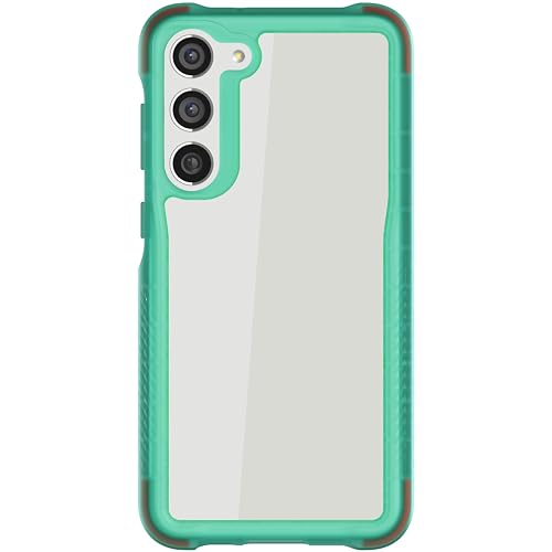 Image of Ghostek Covert Galaxy S23 Plus Phone Case Clear with Military Grade Shockproof Protection, Non-Slip Grip, Protective Silicone Cover Designed for 2023 Samsung Galaxy S23+ (6.6 inch) (Teal)