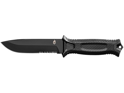 Gerber StrongArm Fixed Blade Knife with Serrated Edge - Black