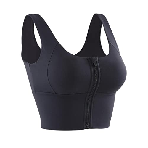 Newmind Sutiã esportivo feminino feminino suporte para mulheres corrida treino sutiã zíper frontal n