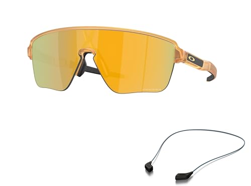 Oakley OO9415 Sunglasses Bundle: OO 9415 CORRIDOR SQ 941504 Matte Trans Light Curry/Prizm 24k Policarbonate Standard and Large Blue leash Accessory kit2
