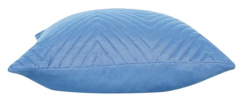 Image of RD TREND UltraSonic Microfiber Cushion Covers, 45 x 45 cm /18 x 18 inches, Set of 2, 250 TC,Back Zipper (Navy Blue)