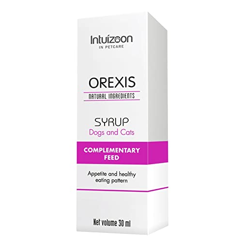 INTUIZOON OREXIS Sirup: Natürlicher Kräutersirup 30ml, Kräutergeschmack der den Appetit anregt, Magenbeschwerden lindert und Hunden und Katzen EIN gesundes Essverhalten vergibt Cover