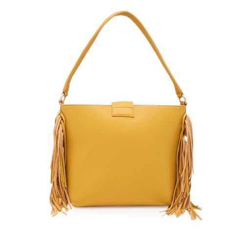 Image of Caprese Cindy Hobo, Yellow-Medium | Stylish Shoulder Bag for Women | Spacious Compartment | Perfect for Casual & Daily Use