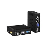 YCTipc Lüfterloser Industrie Mini PC mit Celeron N2940, 8GB DDR3 RAM, 128GB SSD, Dual LAN, 6 USB, HDMI, VGA, 2 COM, für Kiosk, Digital Signage und Industrieanwendungen