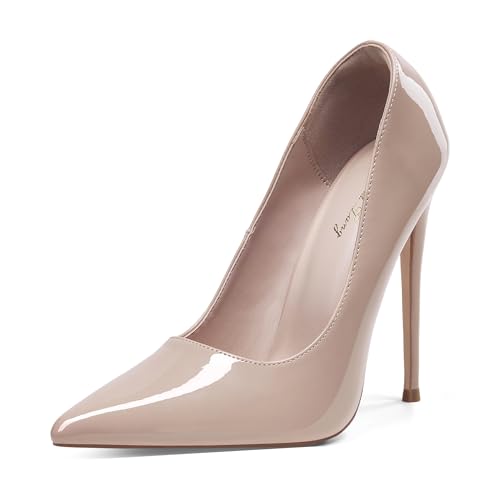 Image of Elisabet Tang Women Pumps, Pointed Toe High Heel 4.7 inch /12cm Party Stiletto Heels Shoes Matte