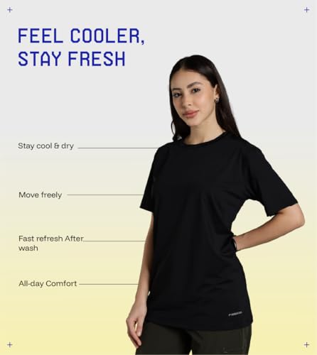 Image of BLUE TYGA Ice Tee� Comfortable T-Shirt for Women | Cool Rush Technology | Running & Casual Wear