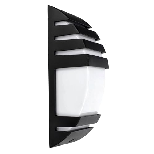 EDO Applique Murale Exterieur ZOFIN, lampe murale en aluminium noir IP44, applique murale avec douille E27, max. 1x40 Watt, Eclairage Décoration Lumière, lampe d'entrée pour ampoules LED, EDO777354
