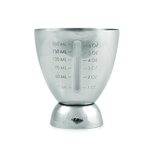 True Vista Jigger duplo de aço inoxidável para barman, coqueteleira para Margarita, Whiskey Sour, Bloody Mary, Mocktails e outras bebidas, acessórios de bar doméstico, 170 g e 28 g, conjunto de 1