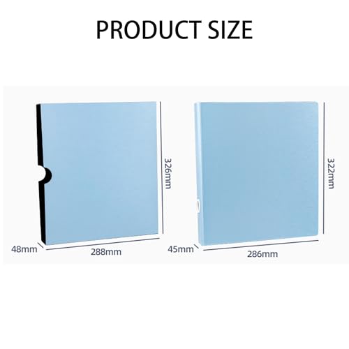 Film Protector Storage Box Archival 3 Ring Binder for Printfile Standard 135 35mm 120 4x5 8x10 Negative Pages Film Bag, Blue