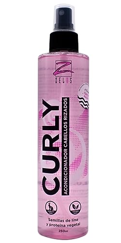 ZELOS CURLY Spray Acondicionador Sin Aclarado - 250ml - Metodo Curly - Crea Textura y Controlar el Volumen en el Cabello Rizado y Ondulado - Evita el encrespamiento